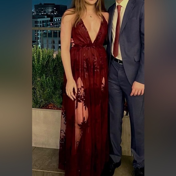 Windsor Women's Floral Maxi Dress Red - Picture 5 of 5